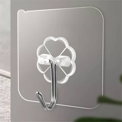 Crochets Transparent adhésifs clairs pour tout type de mur