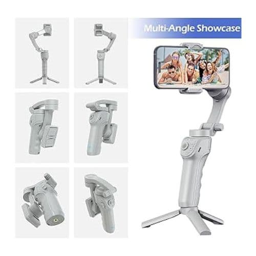 Stabilisateur de Téléphone Portable TOKQI M01 avec Lumière de Remplissage